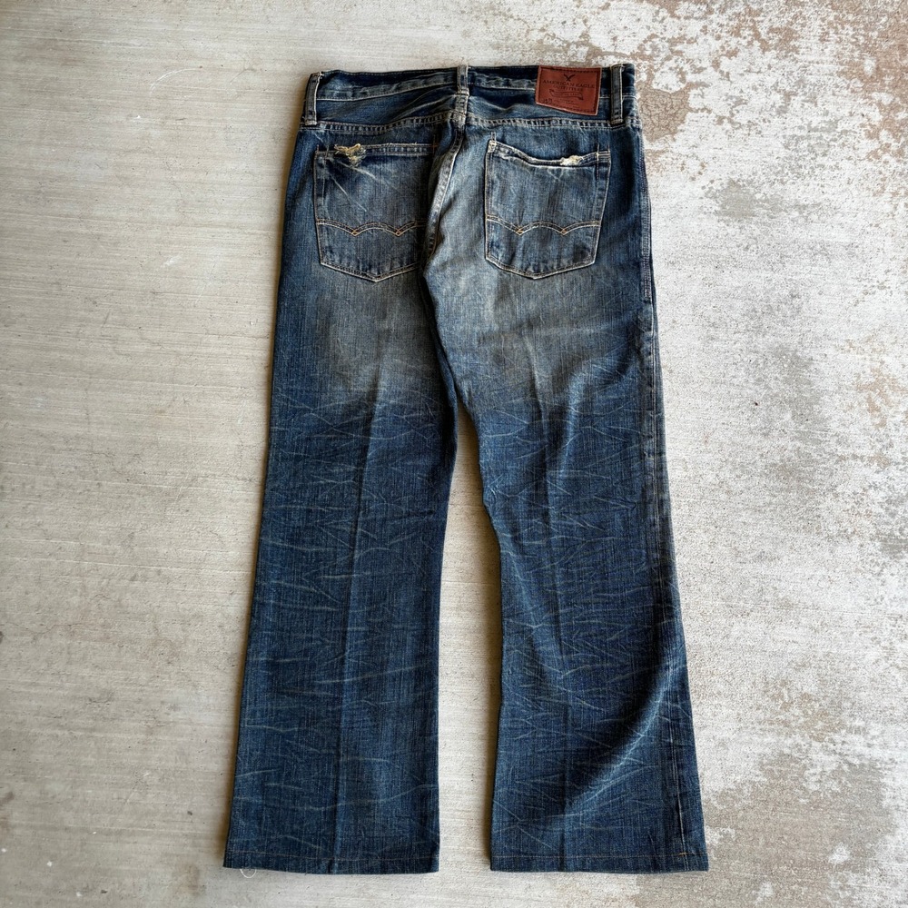 American Eagle Outfitters Low Rise Slim Bootcut Jeans Mens 30x32 Faded Archive